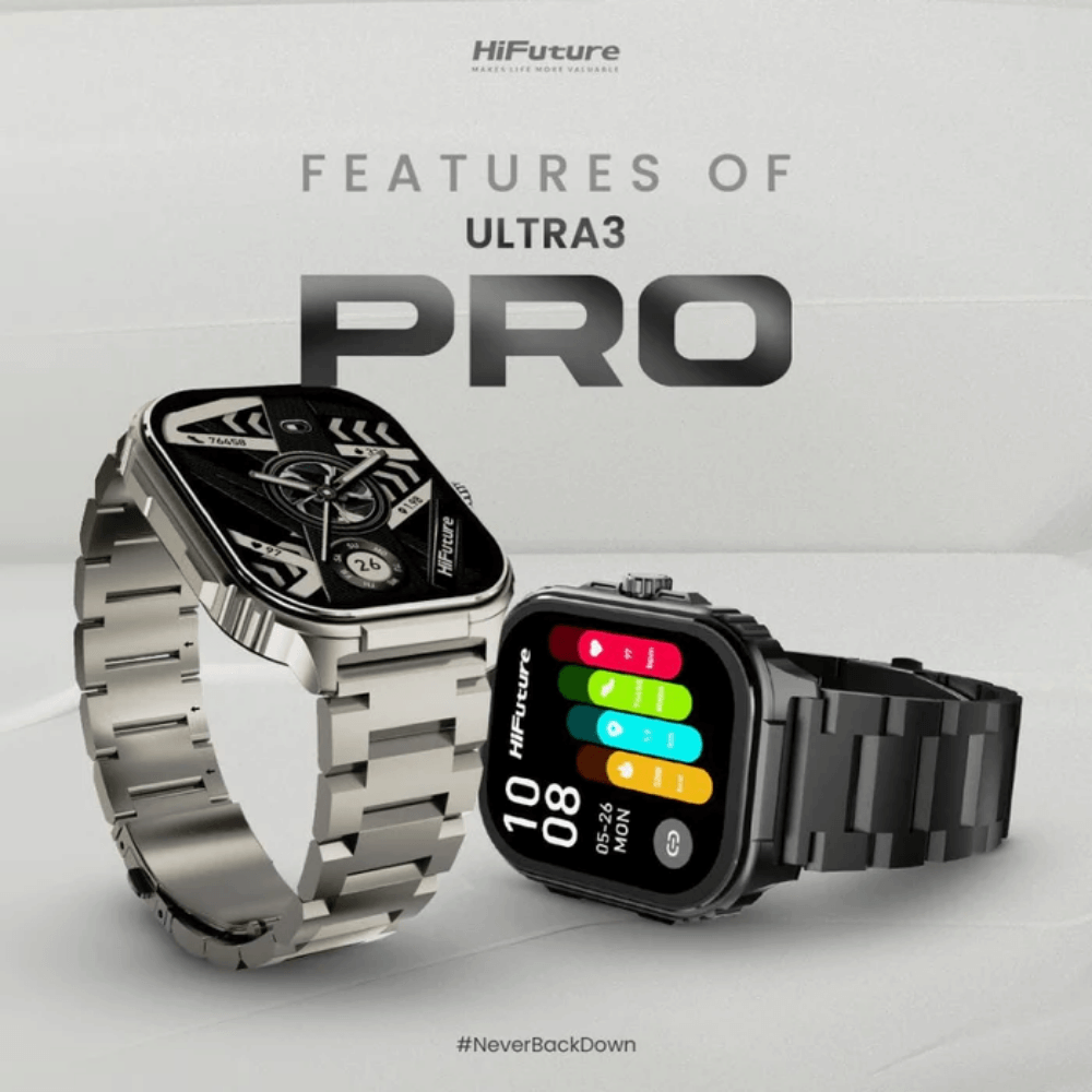 สมาร์ทวอทช์ HIFUTURE ULTRA 3 PRO มีฟีเจอร์ AI หน้าจอ AMOLED 2.04 นิ้ว สี SILVER